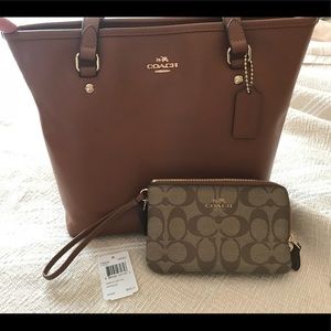 Coach tote and wallet